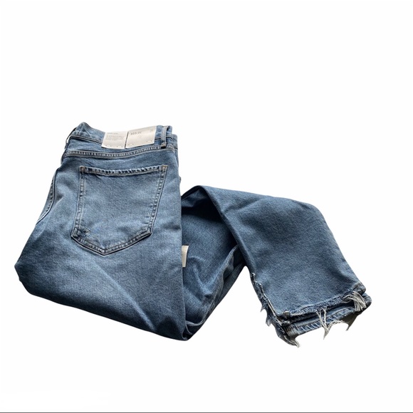 AGOLDE Nico Headlines Raw Hem Distressed Jeans 31 NEW - Picture 2 of 10